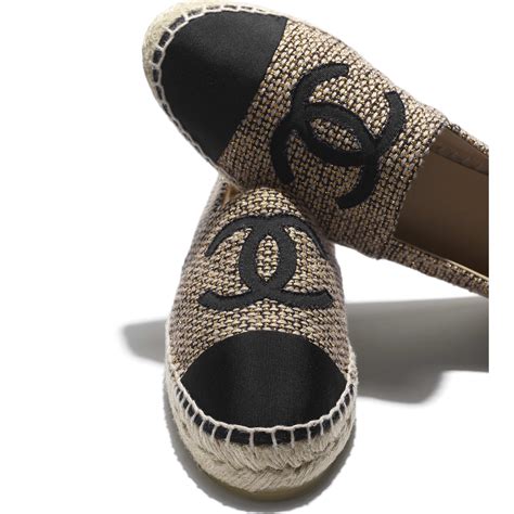 chanel espadrilles brown|chanel espadrilles beige and black.